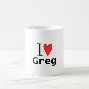 Caneca De Café Eu Amo Greg
