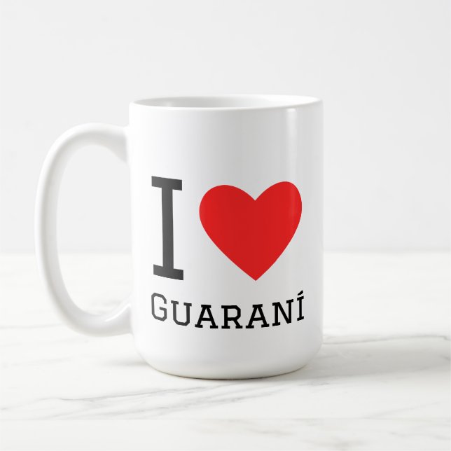 Caneca De Café Eu amo guarani (Esquerda)