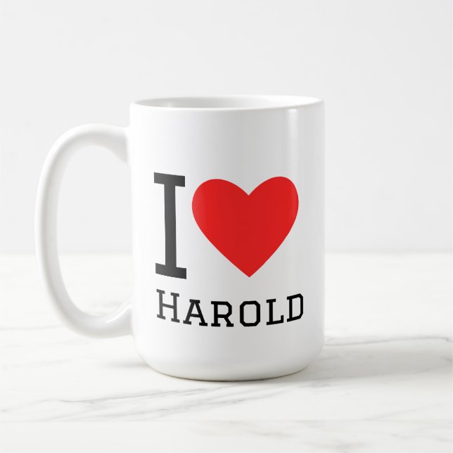 Caneca De Café Eu amo Harold (Esquerda)
