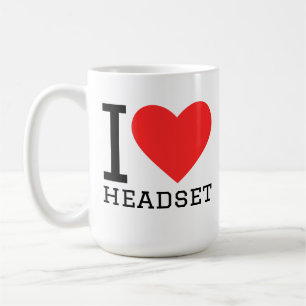 Caneca De Café Eu amo headset