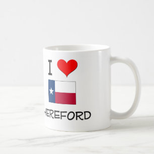 Caneca De Café Eu amo Hereford Texas
