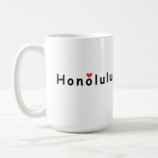 Caneca De Café Eu amo Honolulu (Esquerda)