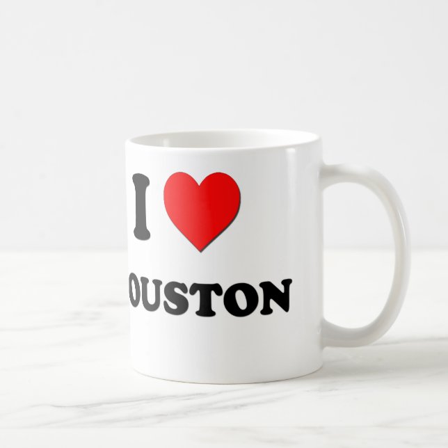Caneca De Café Eu amo Houston (Direita)