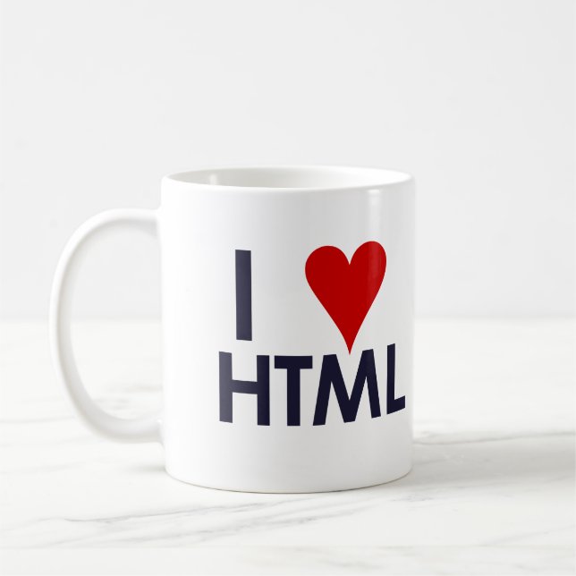 Caneca De Café Eu amo HTML - sitepoint.com (Esquerda)