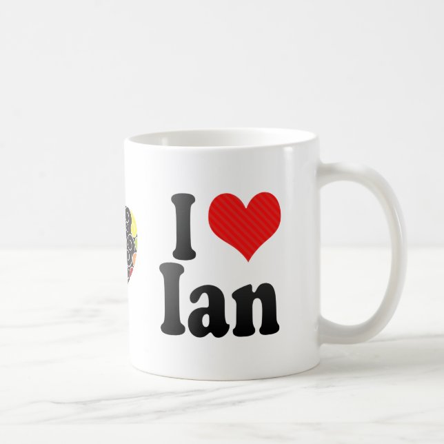 Caneca De Café Eu amo Ian (Direita)