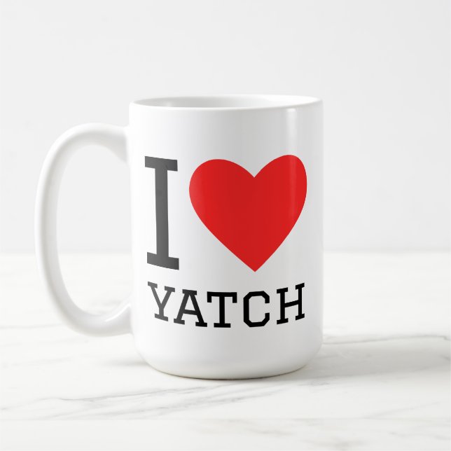 Caneca De Café Eu amo iate (Esquerda)