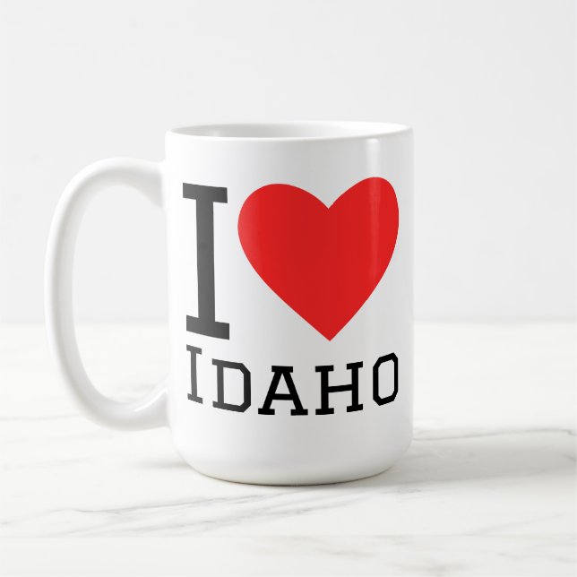 Caneca De Café Eu amo Idaho  (Esquerda)