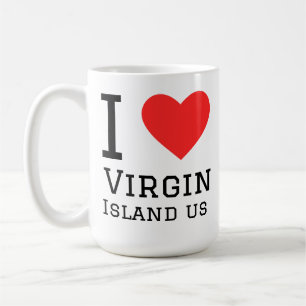Caneca De Café Eu amo Ilhas Virgens dos EUA