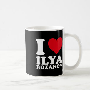 Caneca De Café Eu Amo Ilya Rozanov Jogador de Hóquei Coração Ousa