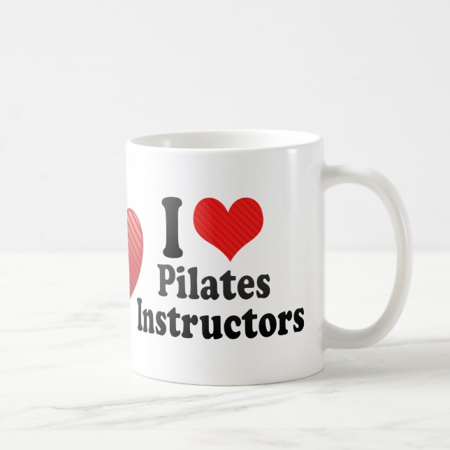 Caneca De Café Eu amo instrutores de Pilates (Direita)