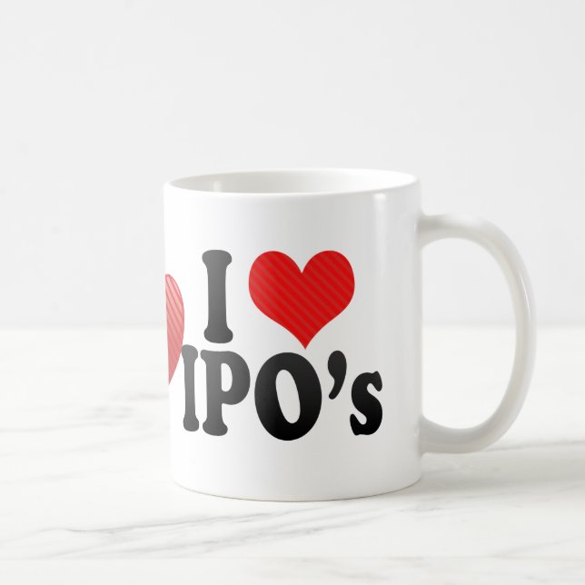 Caneca De Café Eu amo IPO (Direita)