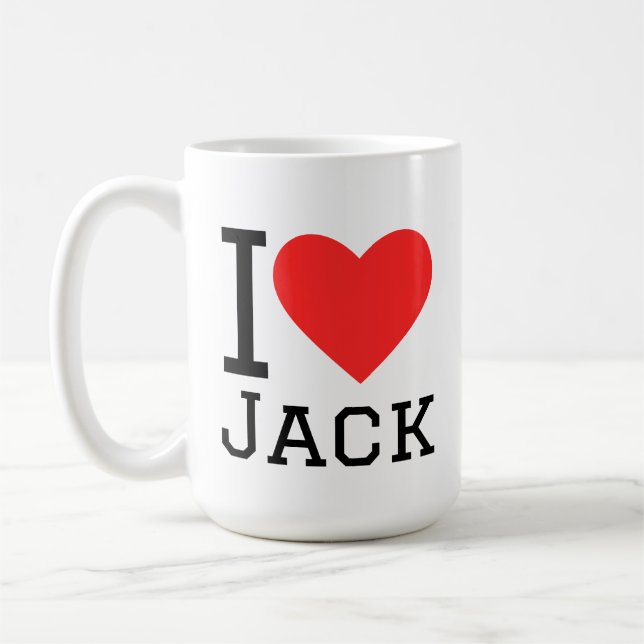 Caneca De Café Eu amo jack (Esquerda)