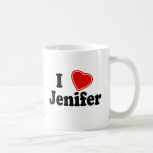 Caneca De Café Eu amo Jenifer