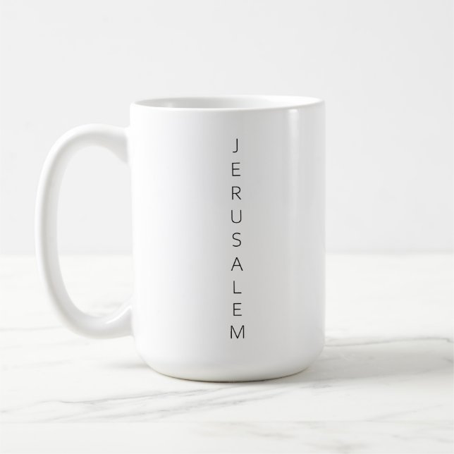 Caneca De Café Eu amo Jerusalém Israel (Esquerda)