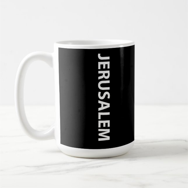 Caneca De Café Eu amo Jerusalém Israel (Esquerda)