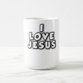 Caneca De Café Eu Amo Jesus