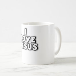 Caneca De Café Eu Amo Jesus
