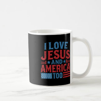 Caneca De Café Eu Amo Jesus América 4 de Julho Dia da Independênc