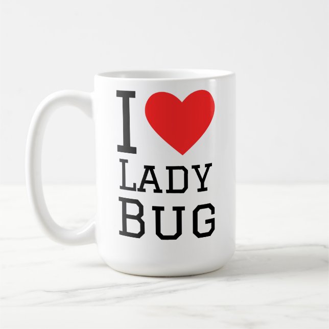 Caneca De Café Eu amo joaninha (Esquerda)