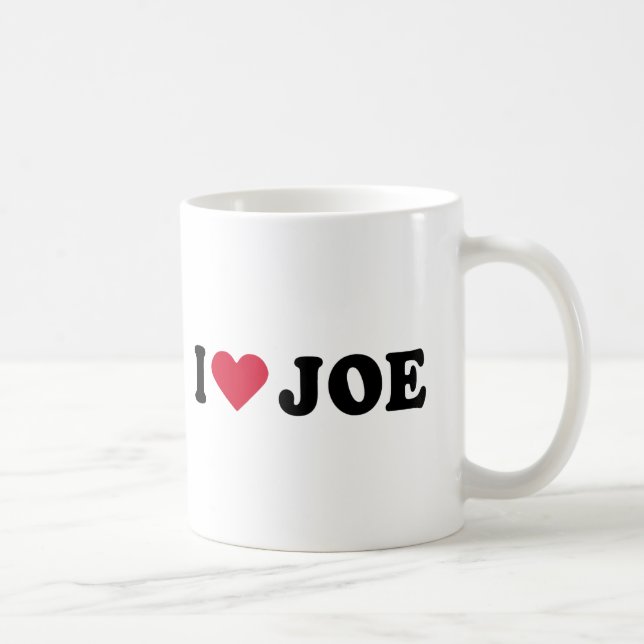 CANECA DE CAFÉ EU AMO JOE (Direita)