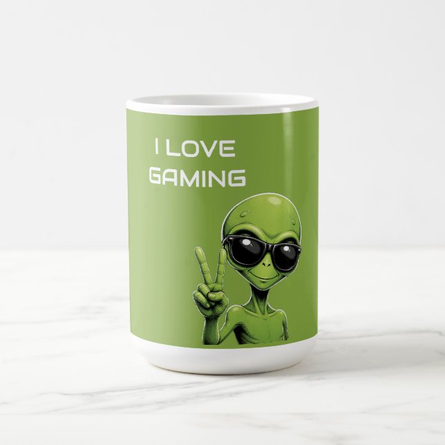Caneca De Café Eu amo jogos (Centro)