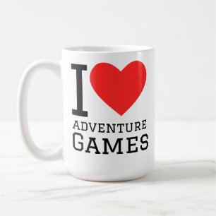 Caneca De Café Eu amo jogos de aventura