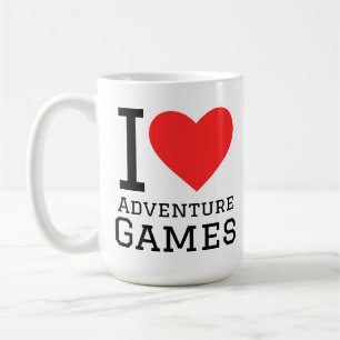 Caneca De Café Eu amo jogos de aventura