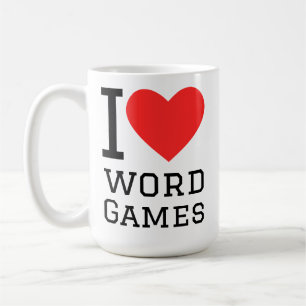 Caneca De Café Eu amo jogos de palavras