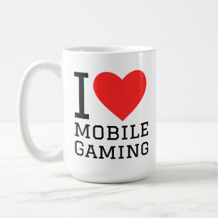 Caneca De Café Eu amo jogos para celular