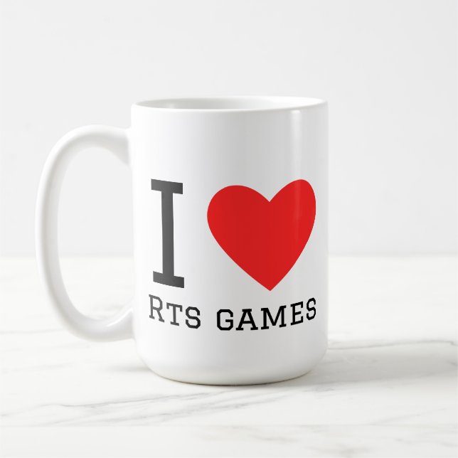 Caneca De Café Eu amo jogos rts (Esquerda)