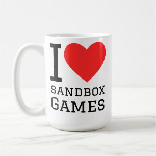 Caneca De Café Eu amo jogos sandbox