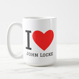 Caneca De Café Eu amo John Locke 