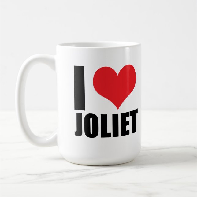 Caneca De Café Eu amo Joliet (Esquerda)