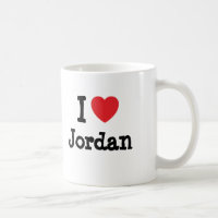 Eu amo Jordan coração personalizado personalizado
