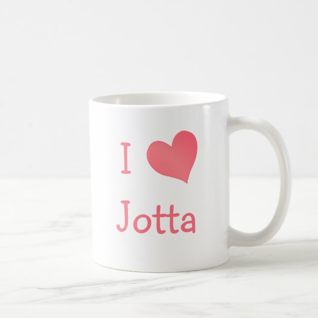 Caneca De Café Eu Amo Jotta (Direita)