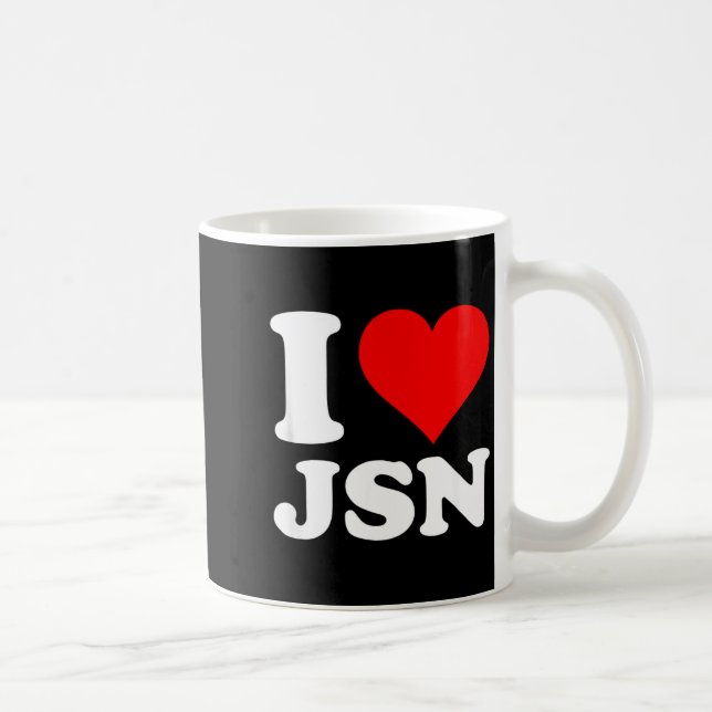 Caneca De Café Eu amo jsn  (Direita)