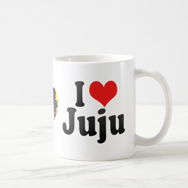 Caneca De Café Eu amo Juju (Direita)