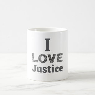 Caneca de Café Eu Amo Justiça