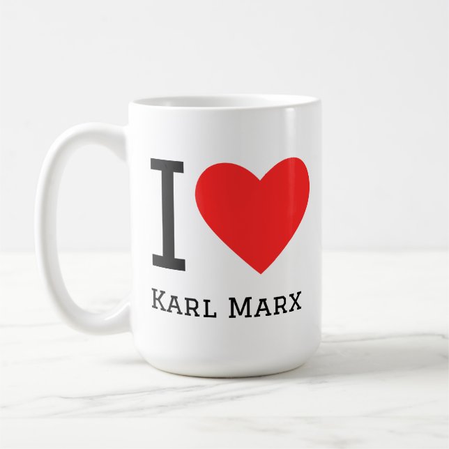 Caneca De Café Eu amo Karl Marx  (Esquerda)