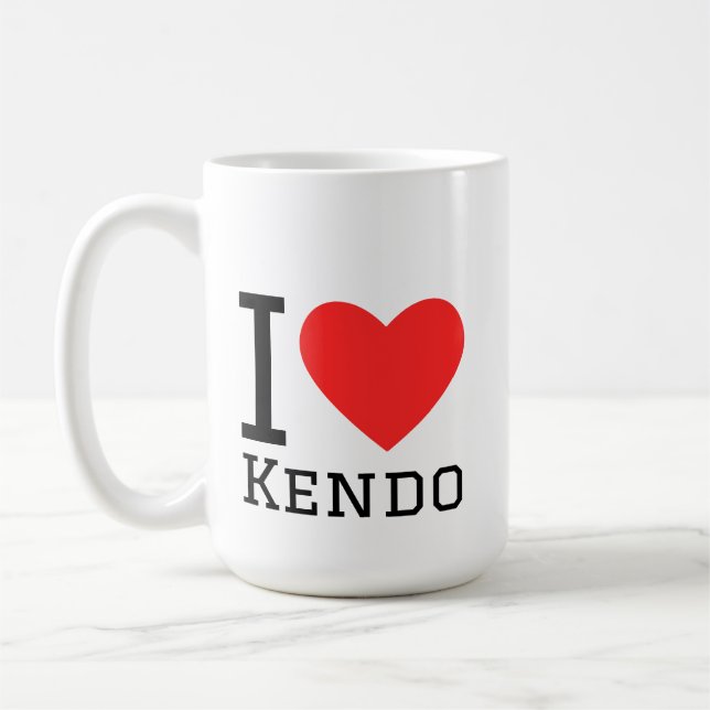Caneca De Café Eu amo kendo (Esquerda)