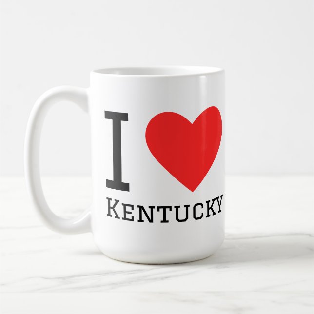 Caneca De Café Eu amo Kentucky (Esquerda)
