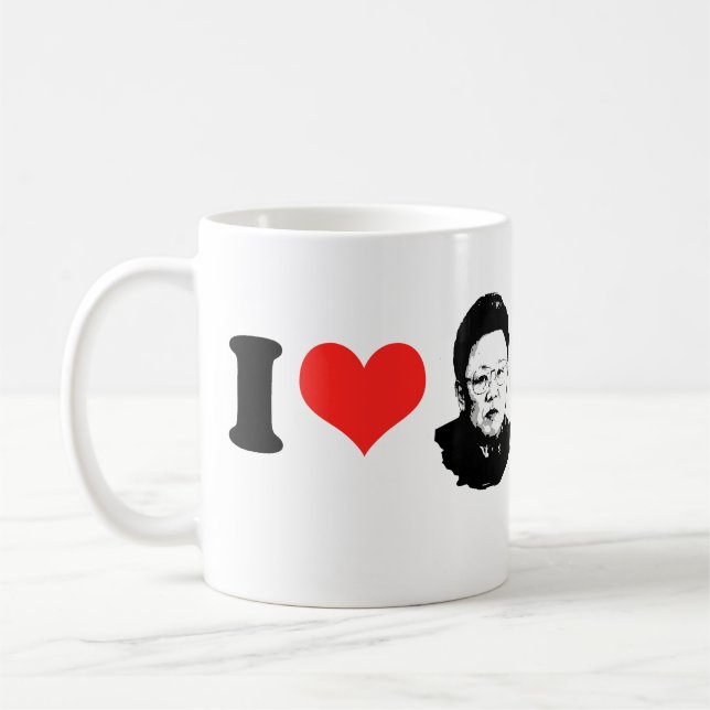 Caneca De Café Eu amo Kim Jong Il (Esquerda)