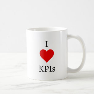Caneca De Café Eu Amo KPIs Humor Divertido no Escritório Citação 