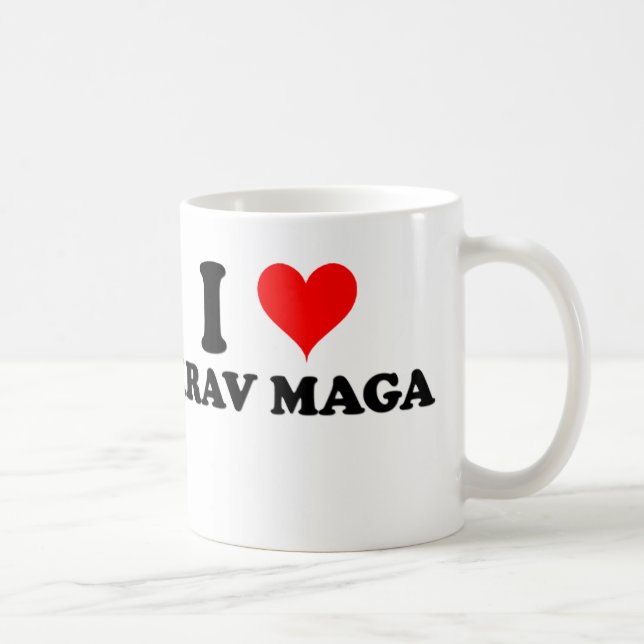 Caneca De Café Eu amo Krav Maga (Direita)