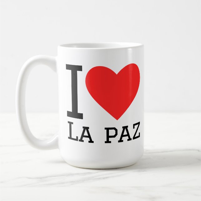 Caneca De Café Eu amo La Paz (Esquerda)