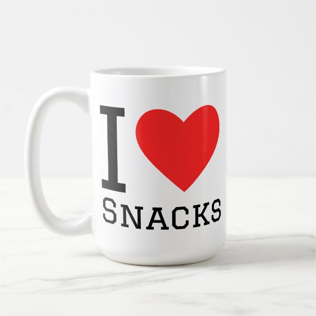 Caneca De Café Eu amo lanches (Esquerda)
