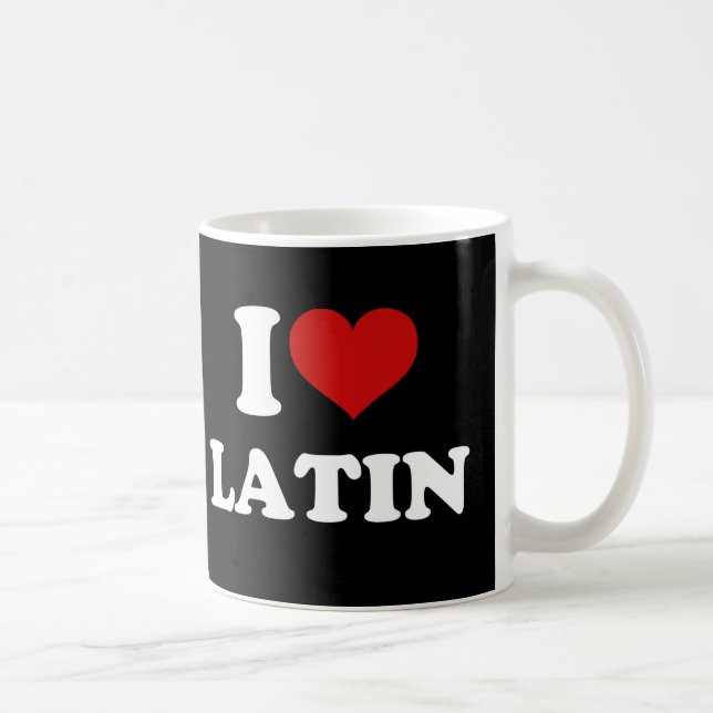 Caneca De Café Eu amo latim (Direita)