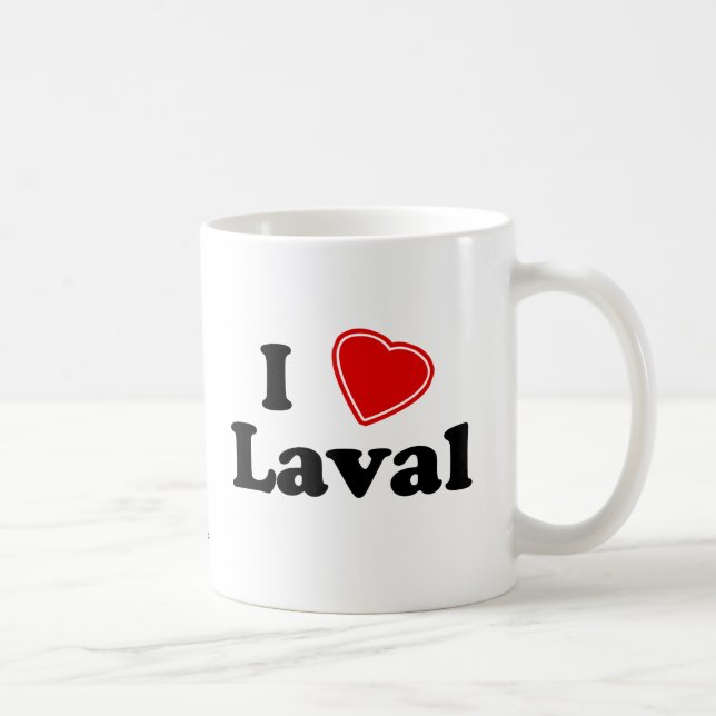 Caneca De Café Eu amo Laval (Direita)