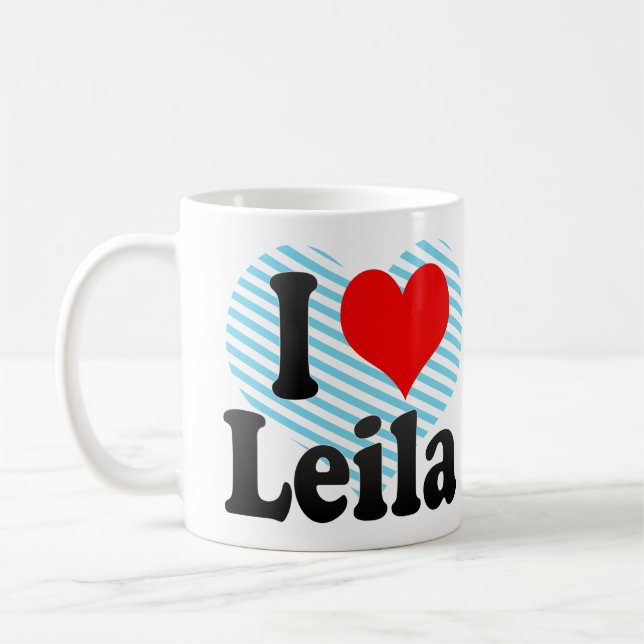 Caneca De Café Eu amo Leila (Esquerda)