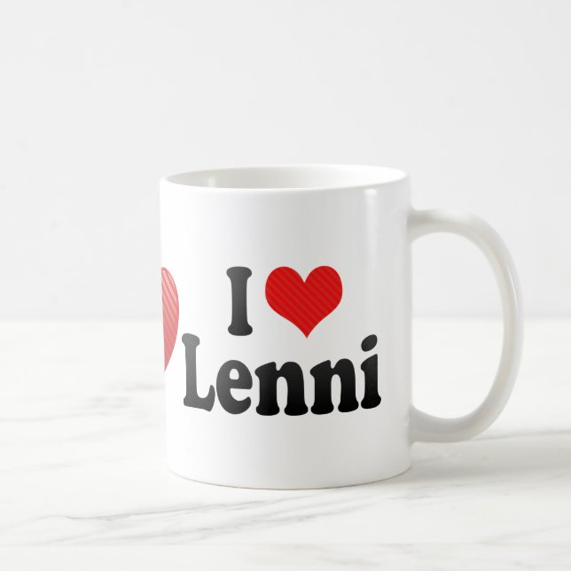 Caneca De Café Eu amo Lenni (Direita)